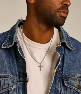 Collar con colgante de acero inoxidable Ellis Meaningful Moments
