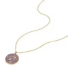 Collar con colgante de amatista púrpura y acero inoxidable dorado del zodiaco Sagitario Sutton Collar con colgante de amatista púrpura y acero inoxidable dorado del zodiaco Sagitario Sutton