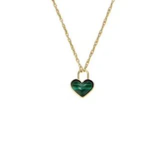 Collar con colgante de corazón de malaquita reconstituida Sutton Modern Meadows Collar con colgante de corazón de malaquita reconstituida Sutton Modern Meadows