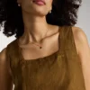 Collar con colgante de corazón de malaquita reconstituida Sutton Modern Meadows