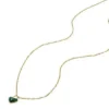 Collar con colgante de corazón de malaquita reconstituida Sutton Modern Meadows
