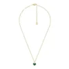 Collar con colgante de corazón de malaquita reconstituida Sutton Modern Meadows