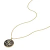 Collar con colgante de hematita gris y acero inoxidable dorado Capricorn Sutton Zodiac Collar con colgante de hematita gris y acero inoxidable dorado Capricorn Sutton Zodiac