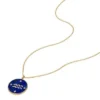 Collar con colgante de lapislázuli azul y acero inoxidable dorado del signo zodiacal Acuario Sutton Collar con colgante de lapislázuli azul y acero inoxidable dorado del signo zodiacal Acuario Sutton