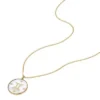 Collar con colgante de madreperla blanca y acero inoxidable dorado Gemini Sutton Zodiac Collar con colgante de madreperla blanca y acero inoxidable dorado Gemini Sutton Zodiac