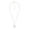 Collar con colgante de madreperla blanca y acero inoxidable dorado Gemini Sutton Zodiac Collar con colgante de madreperla blanca y acero inoxidable dorado Gemini Sutton Zodiac