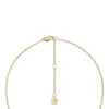 Collar con colgante de arenisca negra y acero inoxidable dorado del zodiaco Escorpio Sutton Collar con colgante de arenisca negra y acero inoxidable dorado del zodiaco Escorpio Sutton