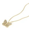 Collar con colgante de mariposa pavé Sutton en acero inoxidable dorado Collar con colgante de mariposa pavé Sutton en acero inoxidable dorado