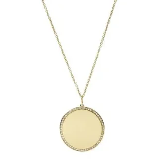 Collar con colgante Ellis de acero inoxidable dorado