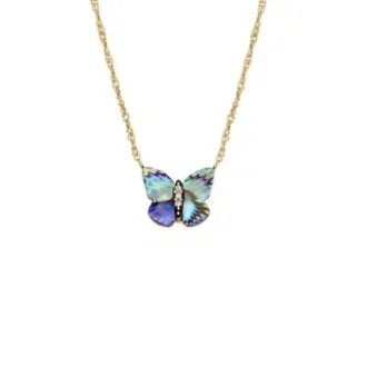 Collar con colgante multicolor de alas de mariposa Sutton