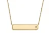 Collar con placa de identificación Sadie en acero inoxidable dorado