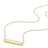 Collar con placa de identificación Sadie en acero inoxidable dorado