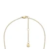Collar con placa de identificación Sadie en acero inoxidable dorado