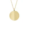 Collar de cadena de acero inoxidable dorado con textura lineal Harlow