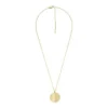 Collar de cadena de acero inoxidable dorado con textura lineal Harlow