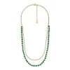 Collar de cuentas de malaquita verde reconstituida All Stacked Up