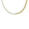 Collar de tenis con eslabones en forma de corazón de latón dorado Sutton Love-All