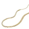 Collar de tenis con eslabones en forma de corazón de latón dorado Sutton Love-All