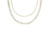 Collar doble Heritage Pearl D-Link con perlas blancas de agua dulce sintéticas