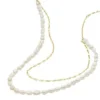 Collar doble Heritage Pearl D-Link con perlas blancas de agua dulce sintéticas