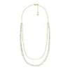 Collar doble Heritage Pearl D-Link con perlas blancas de agua dulce sintéticas