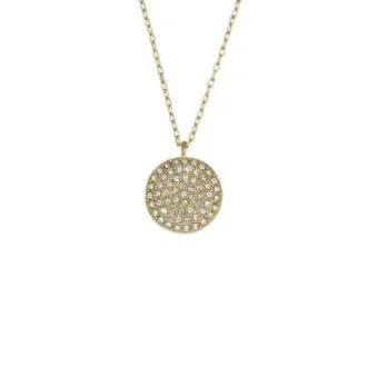 Collar Ellis Glitz Disc de acero inoxidable dorado Collar Ellis Glitz Disc de acero inoxidable dorado