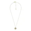 Collar Ellis Glitz Disc de acero inoxidable dorado Collar Ellis Glitz Disc de acero inoxidable dorado