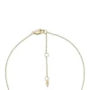 Collar Ellis Glitz Disc de acero inoxidable dorado Collar Ellis Glitz Disc de acero inoxidable dorado