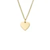 Collar Ellis Heart de acero inoxidable dorado