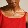 Collar Ellis Heart de acero inoxidable dorado