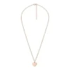 Collar Ellis Heart en acero inoxidable tono oro rosa