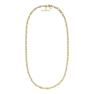 Collar Heritage D-Link con cadena de anclas de latón dorado