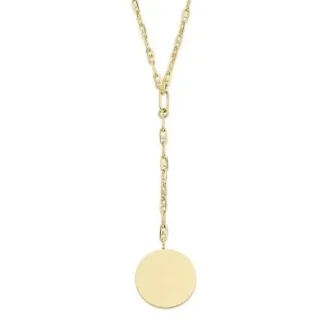 Collar Heritage D-Link en acero inoxidable dorado con cuello en Y