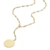 Collar Heritage D-Link en acero inoxidable dorado con cuello en Y