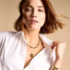 Collar Heritage Pearl D-Link con cadena de acero inoxidable en tono dorado Collar Heritage Pearl D-Link con cadena de acero inoxidable en tono dorado