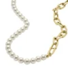 Collar Heritage Pearl D-Link con cadena de acero inoxidable en tono dorado Collar Heritage Pearl D-Link con cadena de acero inoxidable en tono dorado