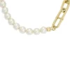 Collar Heritage Pearl D-Link con cadena de acero inoxidable en tono dorado Collar Heritage Pearl D-Link con cadena de acero inoxidable en tono dorado