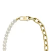 Collar Heritage Pearl D-Link con cadena de acero inoxidable en tono dorado Collar Heritage Pearl D-Link con cadena de acero inoxidable en tono dorado