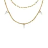 Collar multihilo Ellis Shaky Glitz de acero inoxidable dorado Collar multihilo Ellis Shaky Glitz de acero inoxidable dorado