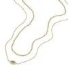 Collar multihilo Sutton Evil Eye de acero inoxidable dorado Collar multihilo Sutton Evil Eye de acero inoxidable dorado