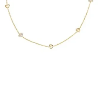 Collar Sutton Heartbeat de latón dorado