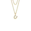 Collar Sutton Horseshoe de acero inoxidable dorado de varias vueltas