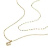 Collar Sutton Horseshoe de acero inoxidable dorado de varias vueltas