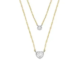 Collar Sutton Tokens Of Affection con cadena de acero inoxidable en dos tonos Collar Sutton Tokens Of Affection con cadena de acero inoxidable en dos tonos