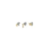 Conjunto de pendientes de mariposa de latón dorado All Stacked Up de Sutton