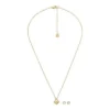 Conjunto de regalo de collar y pendientes de acero inoxidable dorado con forma de corazón Sadie