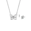 Conjunto de regalo de collar y pendientes de mariposa de acero inoxidable Sutton