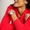 Conjunto de reloj con brazalete multifunción Fenmore en tono plateado