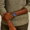 Conjunto de reloj y brazalete Neutra Chronograph Luggage Leather