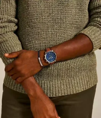 Conjunto de reloj y brazalete Neutra Chronograph Luggage Leather